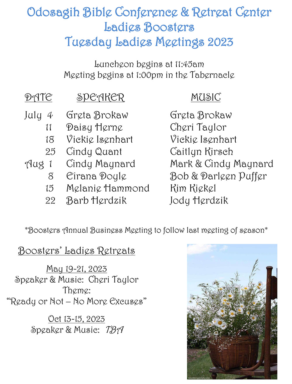 2023 Ladies' Booster Luncheon Series